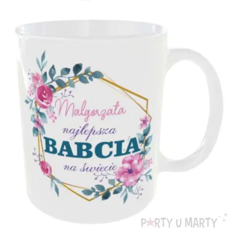 prezent na dzien babci urodziny kubek personalizowany najlepsza babcia imie 330 ml