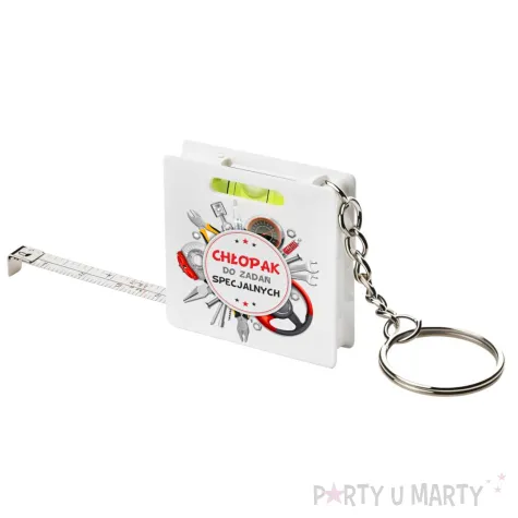 prezent na dzien chlopaka brelok z miarka i poziomica chlopak do zadan specjalnych