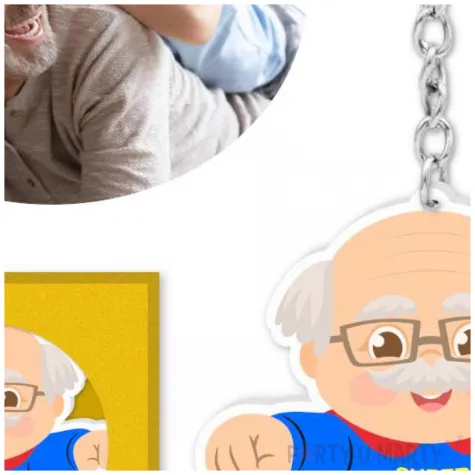 prezent na dzien dziadka brelok do kluczy super dziadek 6 5 x 6 5 cm