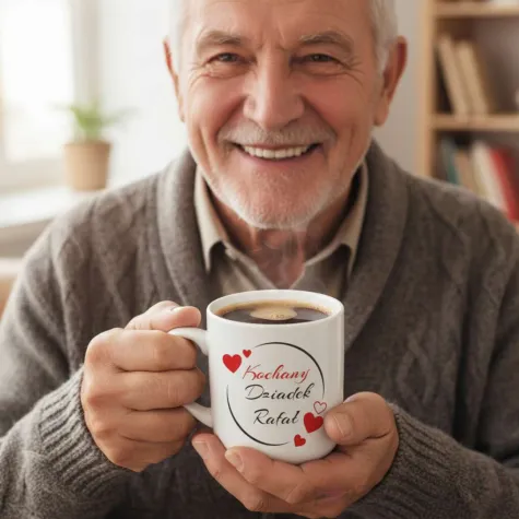 prezent na dzien dziadka kubek personalizowany kochany dziadek z imieniem 290 ml