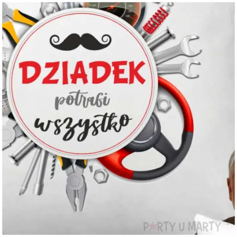 prezent na dzien dziadka poszewka na poduszke dziadek potrafi wszystko narzedzia 40 x 40 cm