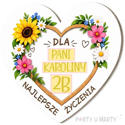 prezent na dzien edukacji dla nauczyciela wychowawcy magnes serce tablica personalizacja 9 cm