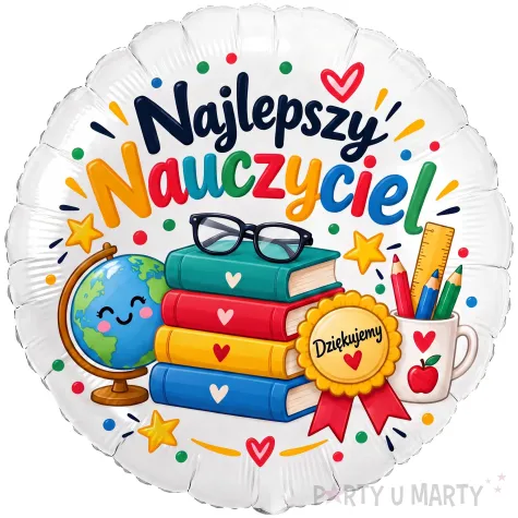 prezent na dzien edukacji zakonczenie roku szkolnego dla nauczyciela balon foliowy najlepszy 18