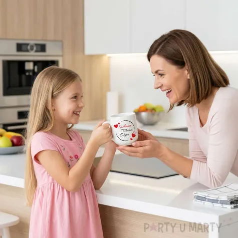 prezent na dzien matki 26 maja urodziny kuberk personalizowany wzory imiona bialy 290 ml