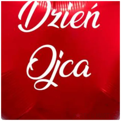 prezent na dzien ojca 23 czerwca balon foliowy czerwone serce dekoracja upominek 18