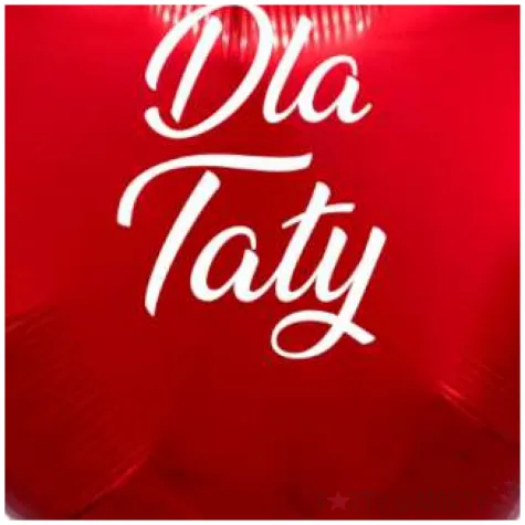 prezent na dzien ojca 23 czerwca balon foliowy czerwone serce dla taty dekoracja 18