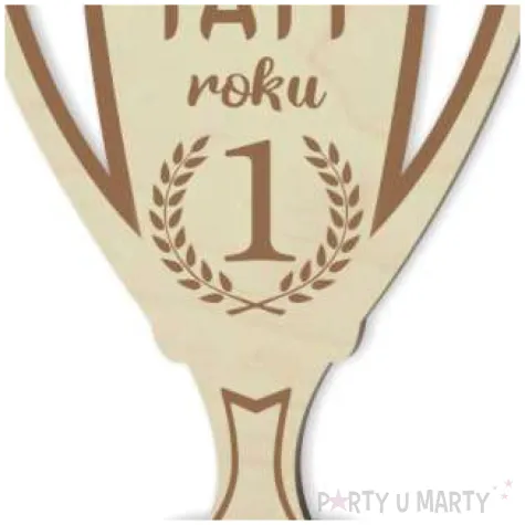 prezent na dzien ojca 23 czerwca drewniana figurka puchar tata roku dekoracja