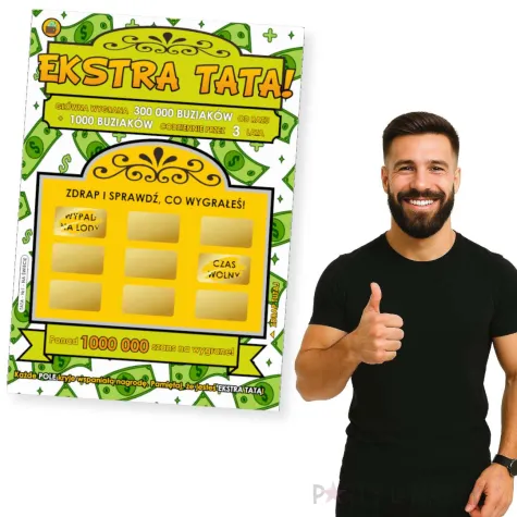 prezent na dzien ojca 23 czerwca duza zdrapka ekstra tata upominek