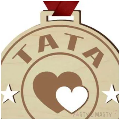 prezent na dzien ojca 23 czerwca urodziny drewniany medal tata na medal upominek