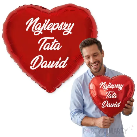 prezent na dzien ojca balon foliowy z imieniem najlepszy tata personalziowany dekoracja