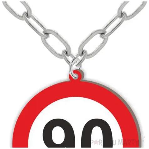 prezent na dziewiecdziesiate urodziny naszyjnik 90 znak drogowy traffic birthday