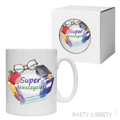 prezent na koniec roku szkolnego dla nauczyciela dzien edukacji narodowej kubek super nauczyciel