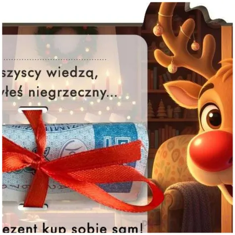 prezent na swieta boze narodzenie mikolajki karnet na banknot renifer rudolf kup sobie sam