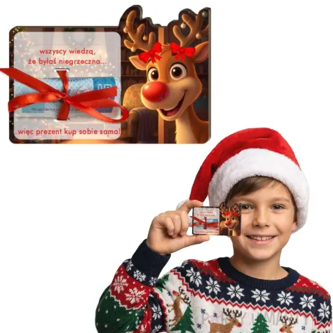 prezent na swieta boze narodzenie mikolajki karnet na banknot rudolfina kup sobie sama