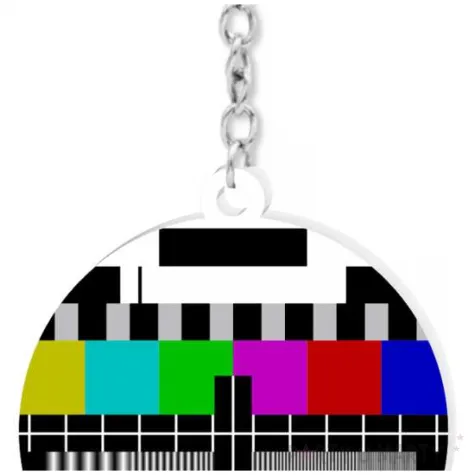 prezent na urodziny brelok do kluczy telewizja obraz kontrolny zabawny gadzet retro 5 5 cm