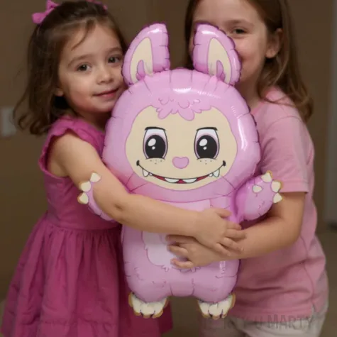 prezent na urodziny dekoracja na dzien dziecka balon foliowy the monsters lalubu rozowy 24