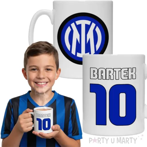 prezent na urodziny dla kibica pilkarza kubek pilka nozna inter mediolan personalizacja