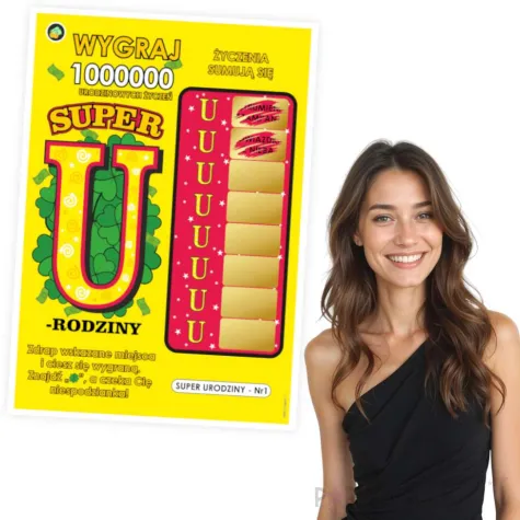 prezent na urodziny imieniny duza zdrapka super urodziny upominek kartka a4