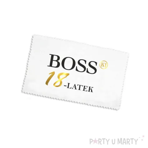 prezent na urodziny sciereczka z mikrofibry bosski 18 latek do czyszczenia okularow 15x10 cm