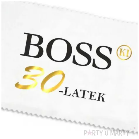 prezent na urodziny sciereczka z mikrofibry bosski 30 latek do czyszczenia okularow 15x10 cm