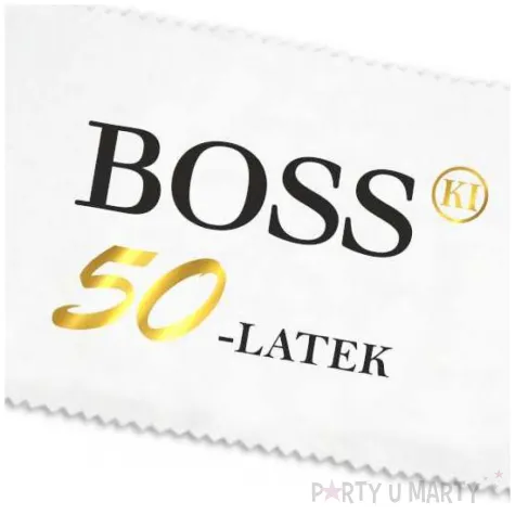 prezent na urodziny sciereczka z mikrofibry bosski 50 latek do czyszczenia okularow 15x10 cm