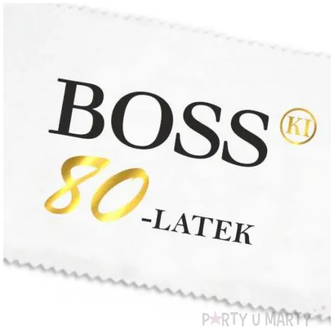 prezent na urodziny sciereczka z mikrofibry bosski 80 latek do czyszczenia okularow 15x10 cm