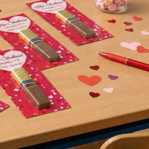 prezent na walentynki bileciki merci moc slodkosci personalizacja do szkoly klasy pracy x6