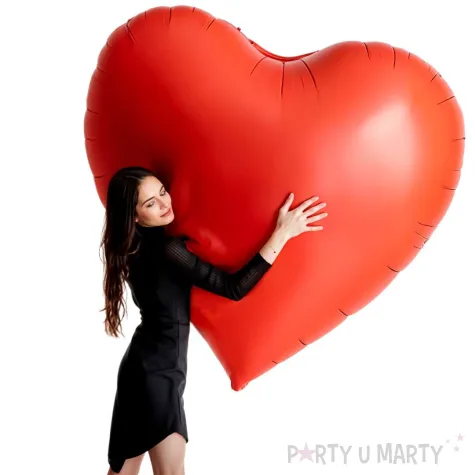 prezent na walentynki dzien kobiet dekoracja na wesele duzy balon foliowy serce xl czerwone