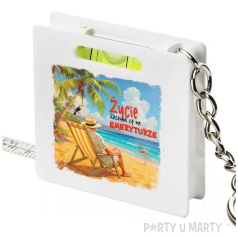 prezent z okazji przejscia na emeryture dla dziadka taty seniora brelok z miarka i poziomica