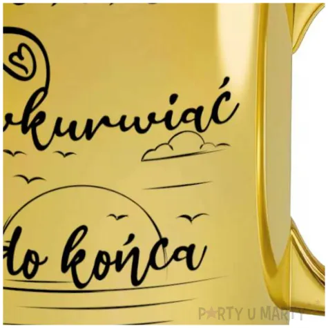 prezent zloty kubek bede cie wkur do konca twoich dni 330 ml