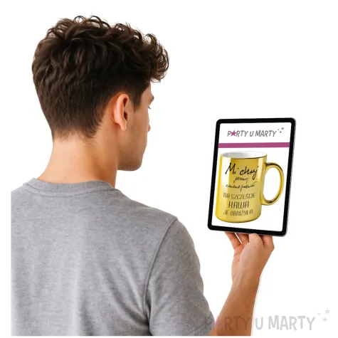 prezent zloty kubek mi ch je cisnienie podniosl na szczescie kawa je obnizyla