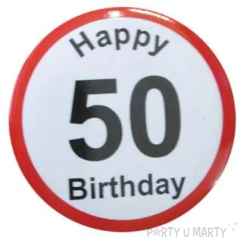 przypinka happy birthday 50 urodziny gadgetmaster 56 mm