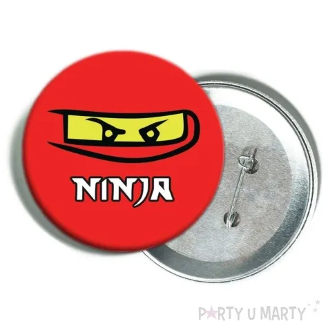 przypinka ninja czerwony congee 56 mm