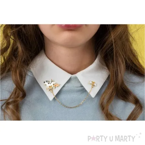 przypinka piesek i kosc partydeco