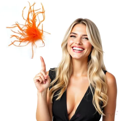 przypinka piorka pomaranczowe godan 10 szt