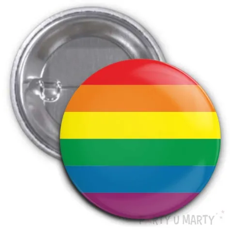 przypinka tecza okragla teczowa 56 mm