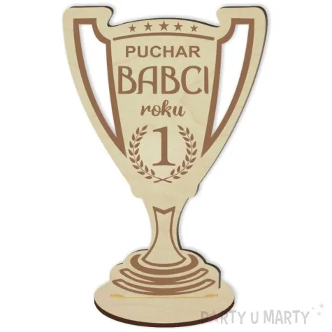 puchar babcia roku drewniany 92 x 135 mm