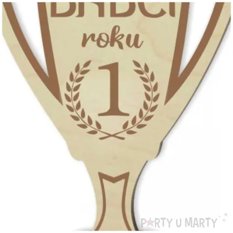 puchar babcia roku drewniany 92 x 135 mm