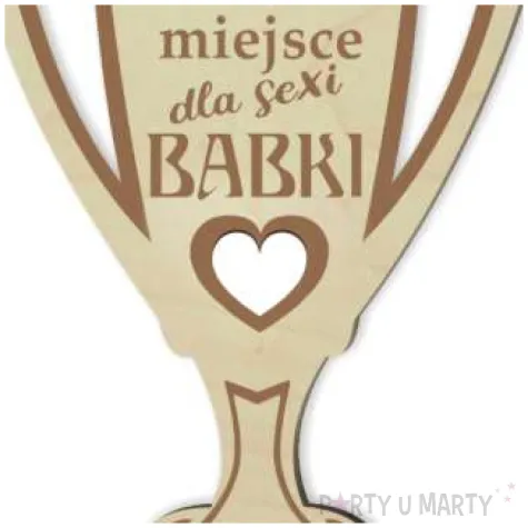 puchar dzien kobiet 1 miejsce dla sexi babki drewniany 92 x 135 mm