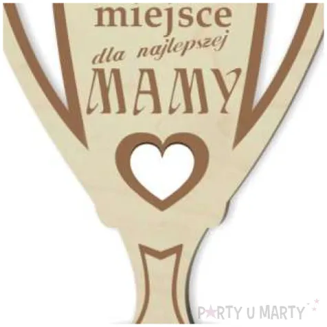 puchar dzien matki 1 miejsce dla najlepszej mamy drewniany 92 x 135 mm