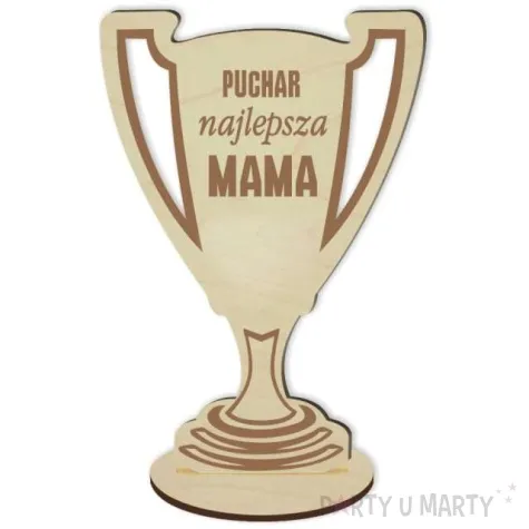 puchar dzien matki najlepsza mama drewniany 92 x 135 mm
