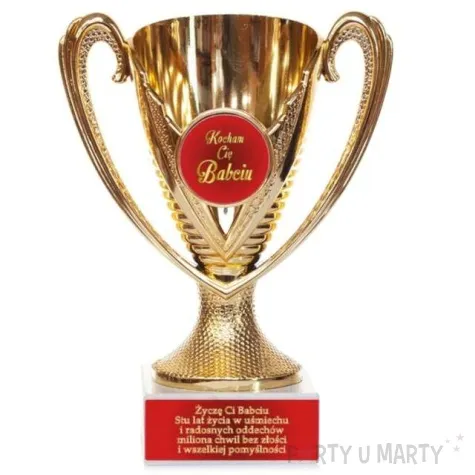puchar kocham cie babciu z wierszem giftmania 13 cm