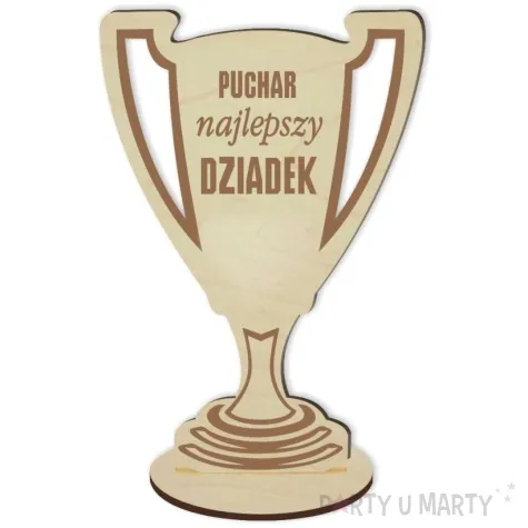 puchar najlepszy dziadek drewniany 92 x 135 mm