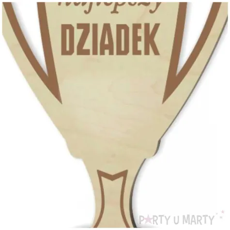puchar najlepszy dziadek drewniany 92 x 135 mm