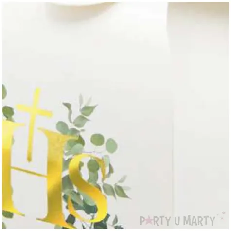 pudeleczka dla gosci komunia swieta ihs eukaliptus bialy partypal 7 x 7 5 cm 6 szt