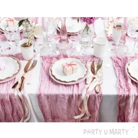 pudeleczka dla gosci kropki rozowe jasne partydeco 10 szt