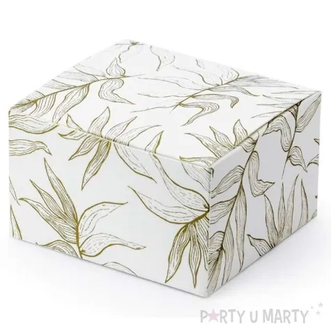 pudeleczka dla gosci liscie biale partydeco 10 szt
