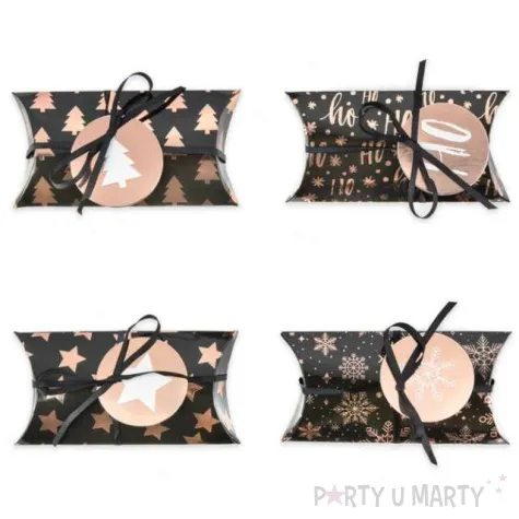 pudeleczka dla gosci merry xmas diy czarne partypal 4 szt
