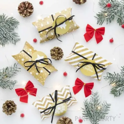 pudeleczka dla gosci merry xmas diy zlote partypal 4 szt