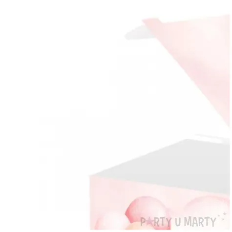 pudeleczka dla gosci misie z balonikami rozowy jasny congee 6 szt